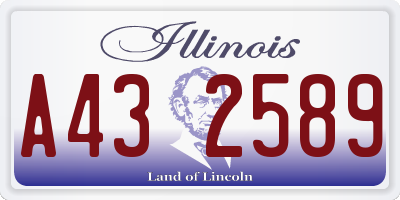 IL license plate A432589