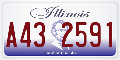 IL license plate A432591