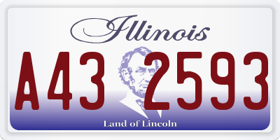 IL license plate A432593