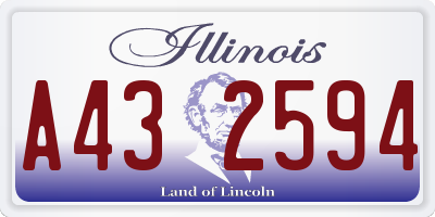 IL license plate A432594
