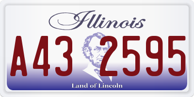 IL license plate A432595