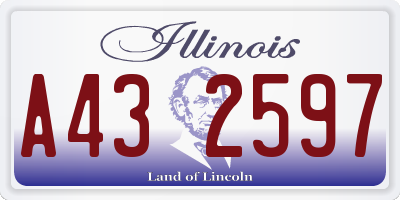 IL license plate A432597