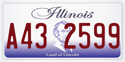 IL license plate A432599