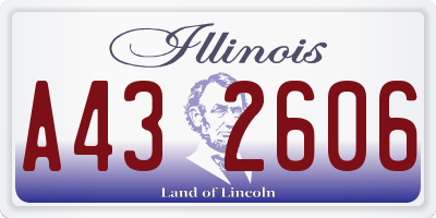 IL license plate A432606