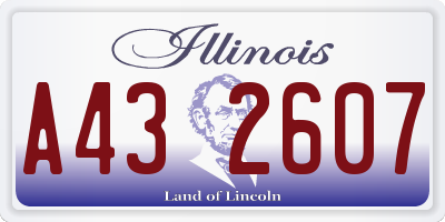 IL license plate A432607