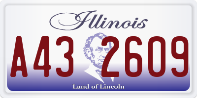 IL license plate A432609