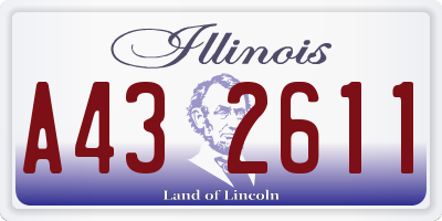 IL license plate A432611