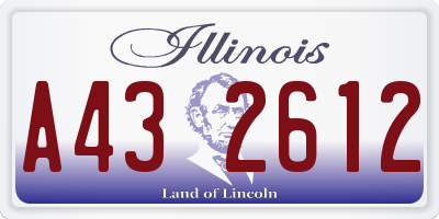 IL license plate A432612
