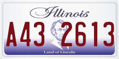 IL license plate A432613