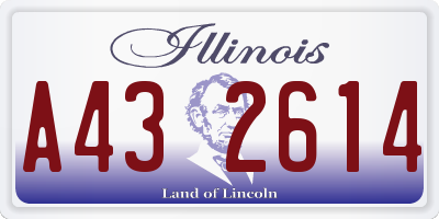 IL license plate A432614
