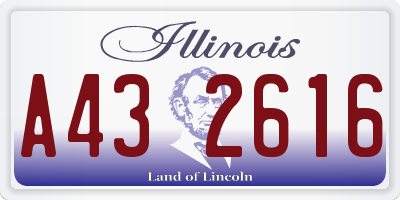 IL license plate A432616