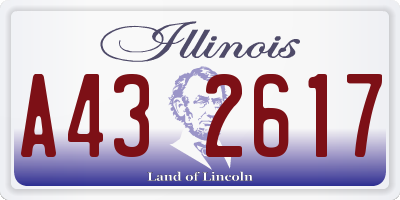 IL license plate A432617
