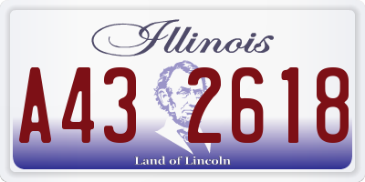 IL license plate A432618