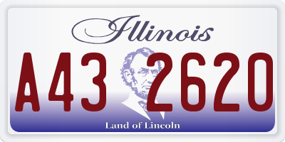 IL license plate A432620