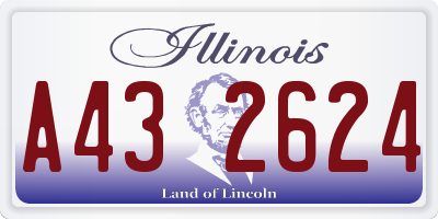 IL license plate A432624