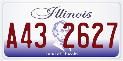 IL license plate A432627
