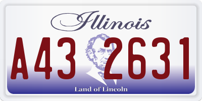 IL license plate A432631
