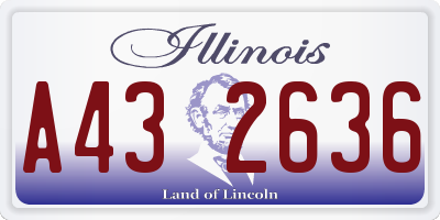 IL license plate A432636