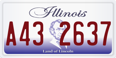 IL license plate A432637