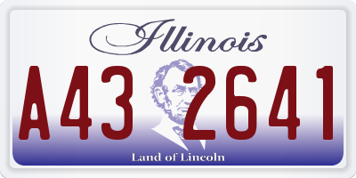 IL license plate A432641