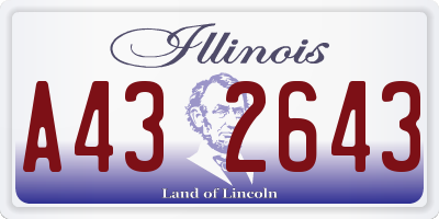 IL license plate A432643