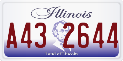IL license plate A432644
