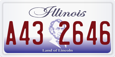 IL license plate A432646
