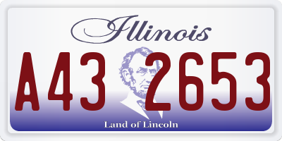 IL license plate A432653