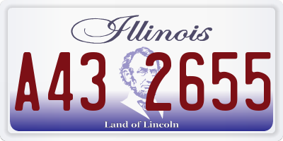 IL license plate A432655