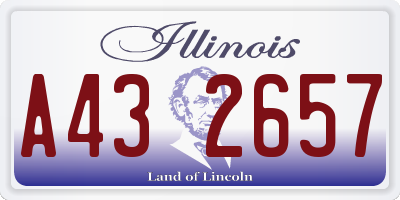 IL license plate A432657