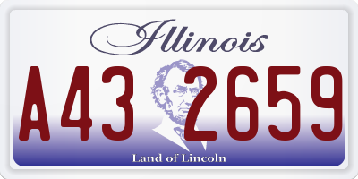 IL license plate A432659