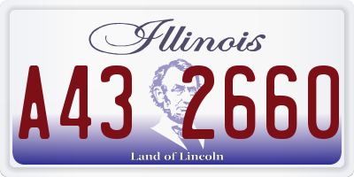 IL license plate A432660