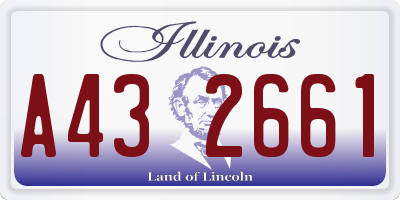 IL license plate A432661