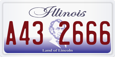 IL license plate A432666