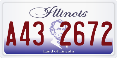 IL license plate A432672