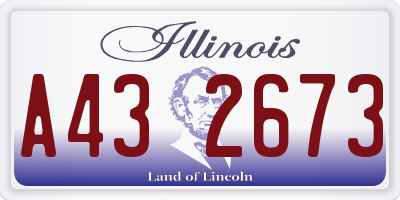 IL license plate A432673