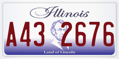 IL license plate A432676