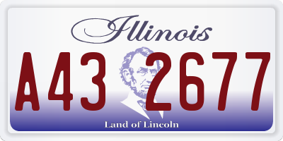 IL license plate A432677