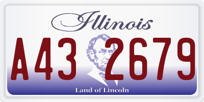IL license plate A432679