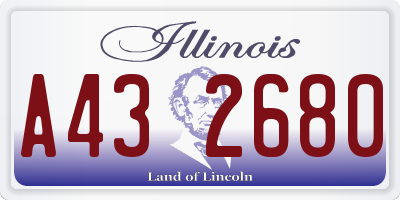 IL license plate A432680