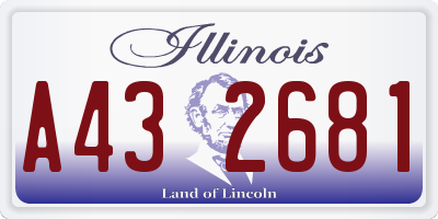 IL license plate A432681