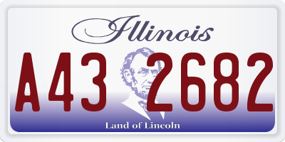 IL license plate A432682