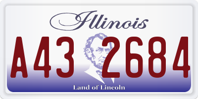 IL license plate A432684