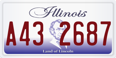 IL license plate A432687
