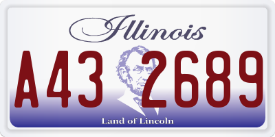 IL license plate A432689