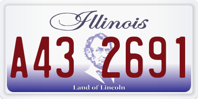 IL license plate A432691