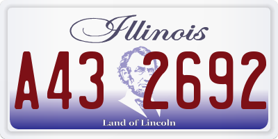 IL license plate A432692