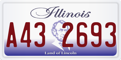 IL license plate A432693