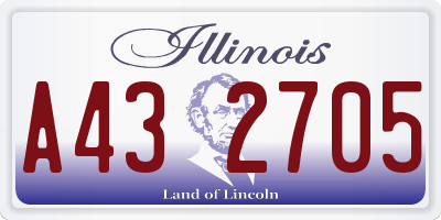 IL license plate A432705