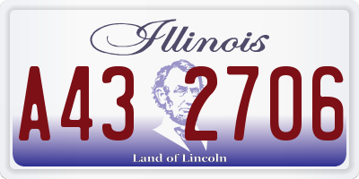 IL license plate A432706